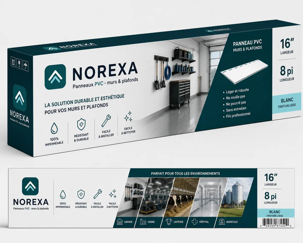Emballage du panneau mural NOREXA en PVC